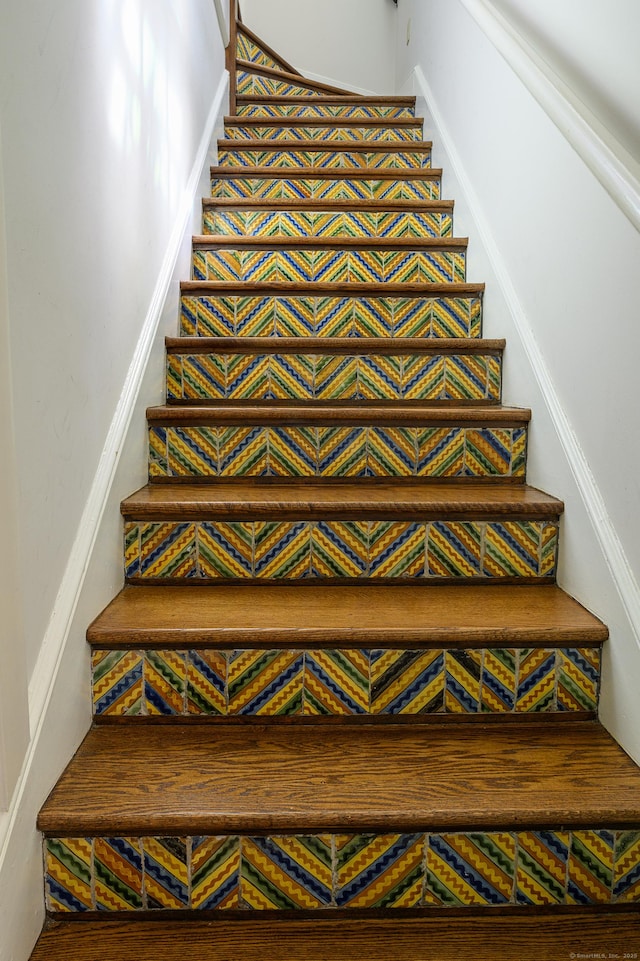 view of stairway