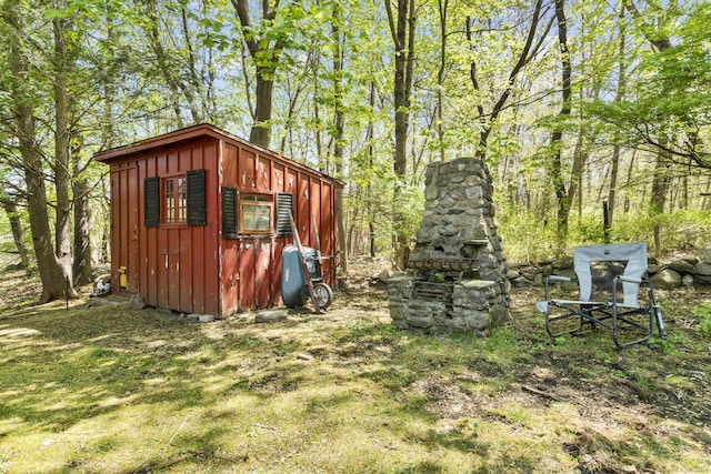 view of outbuilding featuring an outdoor structure