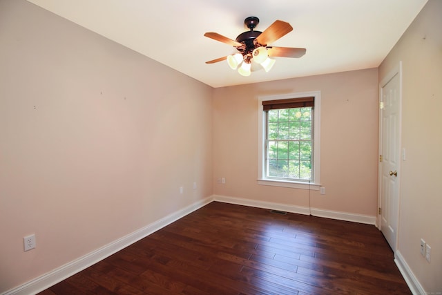 5 Marjories Way Unit 5, East Lyme, CT 06357 - spare room with dark wood finished floors, baseboards, and ceiling fan