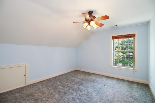 5 Marjories Way Unit 5, East Lyme, CT 06357 - bonus room with carpet flooring, lofted ceiling, baseboards, and a ceiling fan