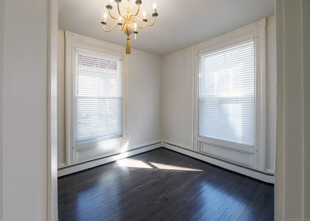 221 Broadway, Norwich, CT 06360 - empty room featuring wood-type flooring and a notable chandelier