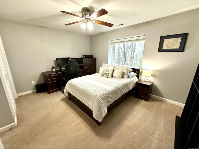 103D Wendover Dr Unit D, Monroe, CT 06468 - bedroom with baseboards, light carpet, and ceiling fan