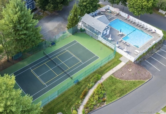103D Wendover Dr Unit D, Monroe, CT 06468 - bird's eye view of a pool area