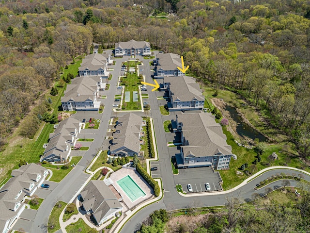 411 Brookside Ct Unit 411, Newtown, CT 06470 - view of property location featuring a forest and nearby suburban area