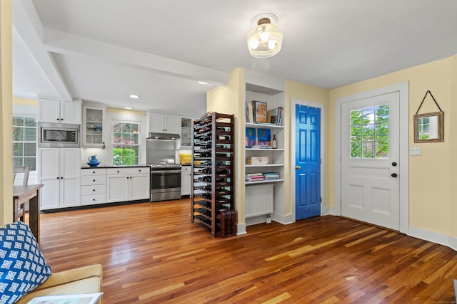 34 W Ave, Essex, CT 06426 - kitchen with stainless steel appliances, light wood-style flooring, plenty of natural light, and recessed lighting