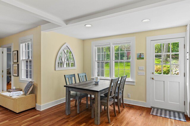 34 W Ave, Essex, CT 06426 - dining space featuring wood finished floors and recessed lighting