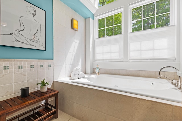 34 W Ave, Essex, CT 06426 - bathroom with tile walls and a bath