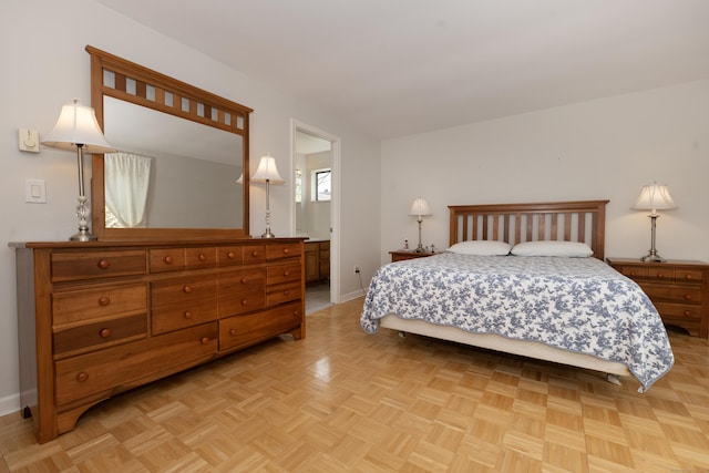 bedroom with baseboards