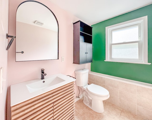 4 Robert Ln, Westport, CT 06880 - bathroom with vanity and tile patterned flooring
