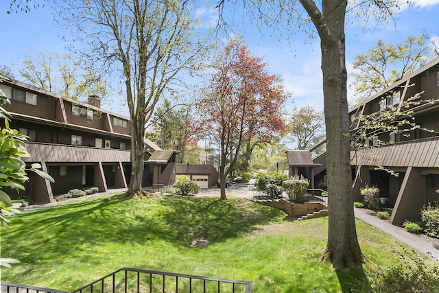 view of grassy yard