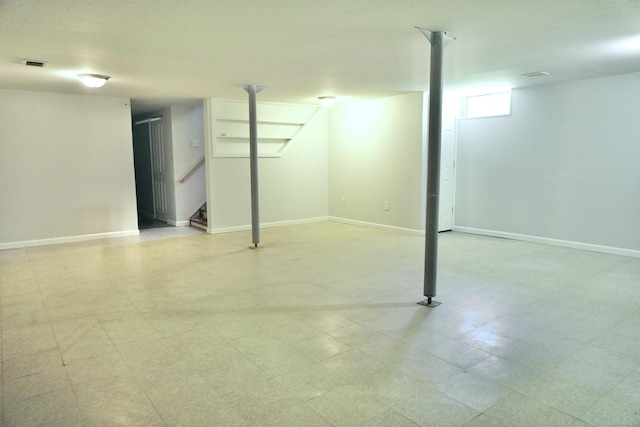 61 Forest St, Naugatuck, CT 06770 - below grade area with stairs and baseboards