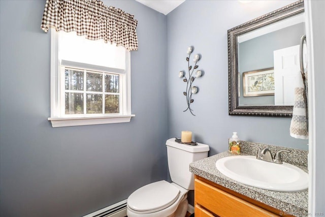 half bath with vanity and toilet
