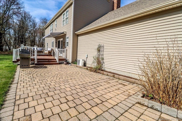 view of patio with a deck