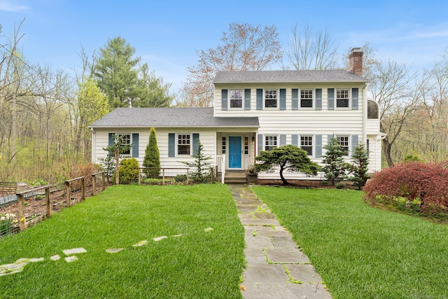16 Howes Ln, Redding, CT 06896 - view of front of home with a chimney and a shingled roof