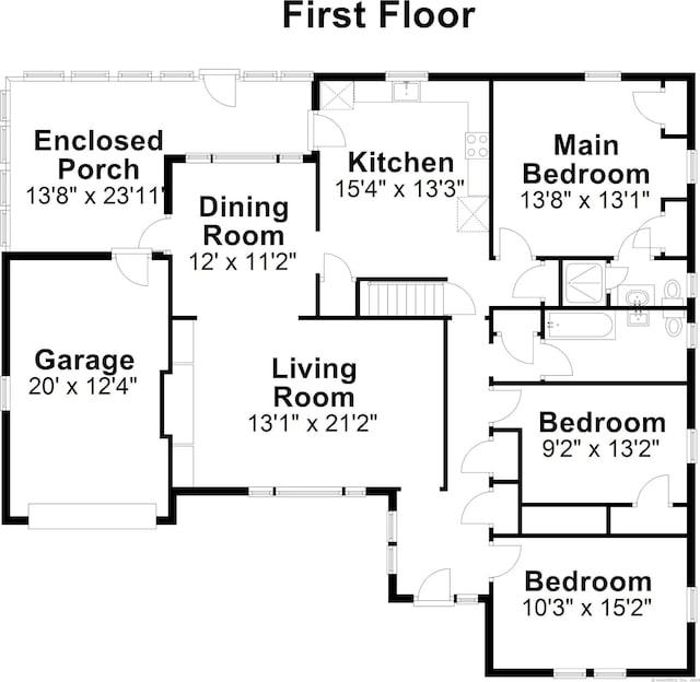 955 N Main St, West Hartford, CT 06117 - floor plan / room layout