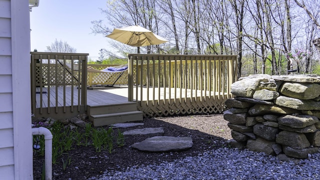 view of wooden terrace