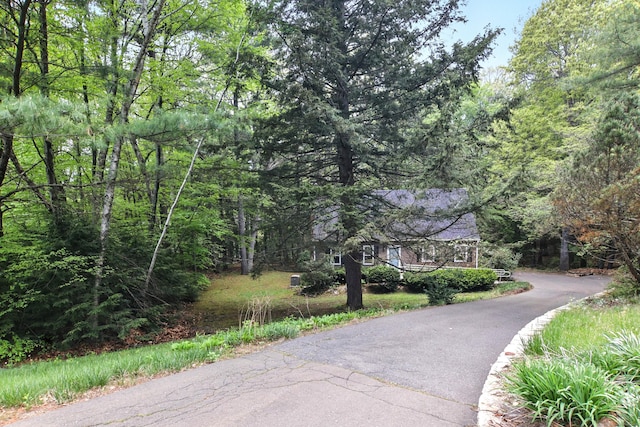 view of property's community featuring a view of trees
