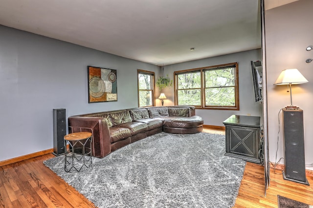 1540 Paradise Ave, Hamden, CT 06514 - living room with hardwood / wood-style flooring and baseboards