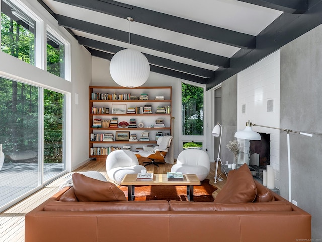 19 Spargo Rd, Roxbury, CT 06783 - living area with wood finished floors