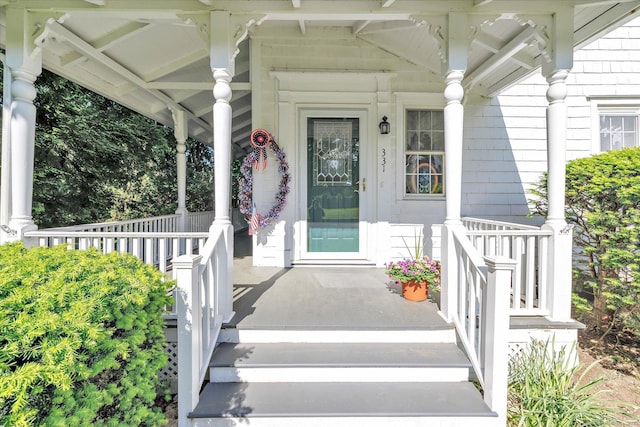 331 Elm St, Monroe, CT 06468 - doorway to property with a porch