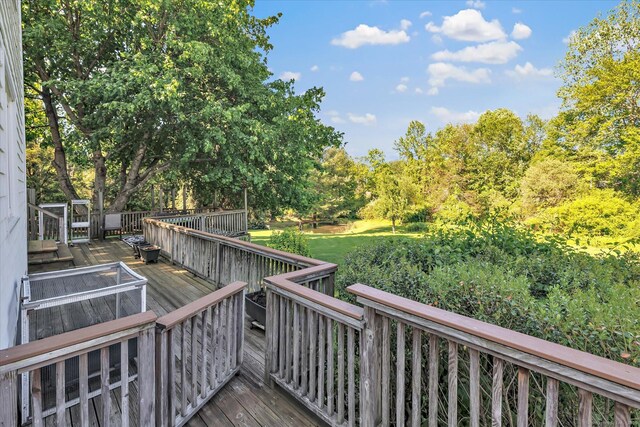 331 Elm St, Monroe, CT 06468 - wooden terrace with view of scattered trees