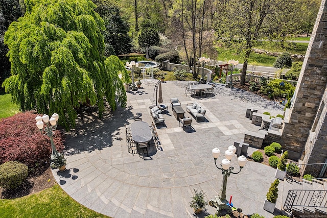 view of patio with fence