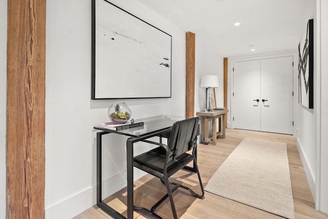 41 Richmondville Ave Unit 206, Westport, CT 06880 - office area with light wood-type flooring and recessed lighting