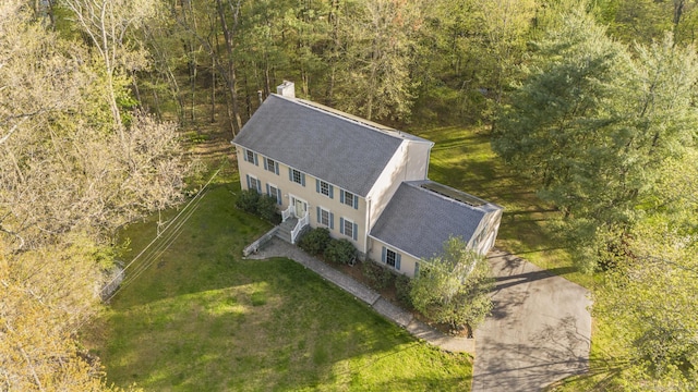 6 Old Farm Rd, Woodbridge, CT 06525 - drone / aerial view with a view of trees