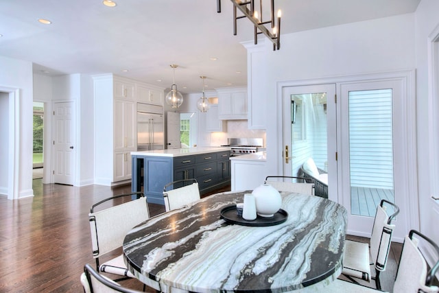 9 November Trl, Weston, CT 06883 - dining room featuring healthy amount of natural light, dark wood finished floors, recessed lighting, and baseboards