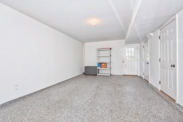empty room with speckled floor
