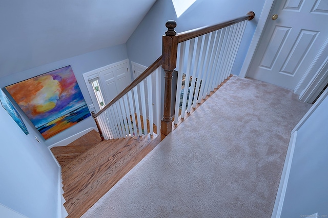 189 Red Stone Hl Unit 17, Bristol, CT 06010 - staircase featuring a skylight