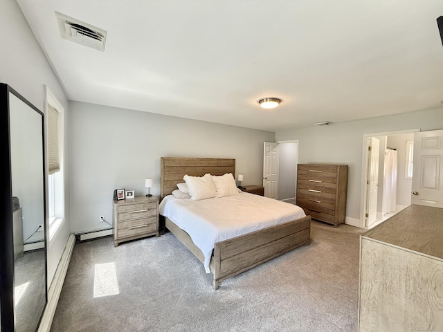 33 Steep Hill Rd, Seymour, CT 06483 - bedroom with light colored carpet, baseboards, and a baseboard heating unit