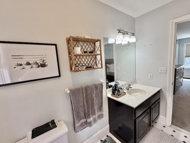 33 Steep Hill Rd, Seymour, CT 06483 - bathroom with vanity and baseboards