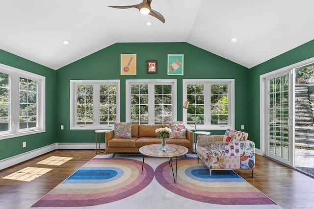 sunroom / solarium featuring french doors