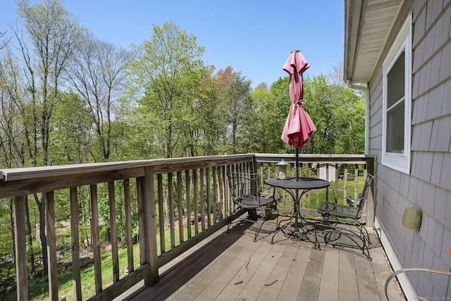 view of wooden deck