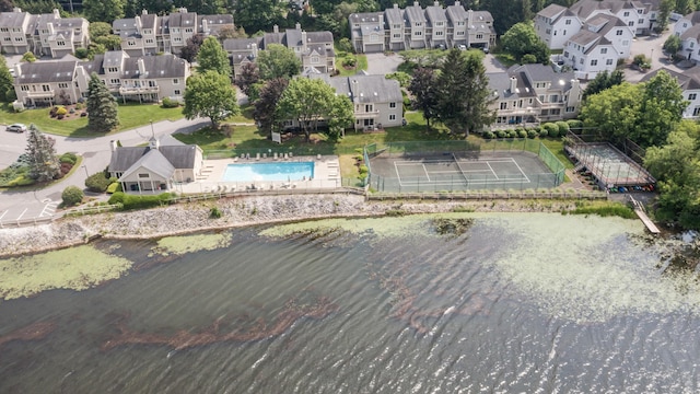 12 Boulevard Dr Unit 21-130, Danbury, CT 06810 - aerial view of a pool and a large body of water