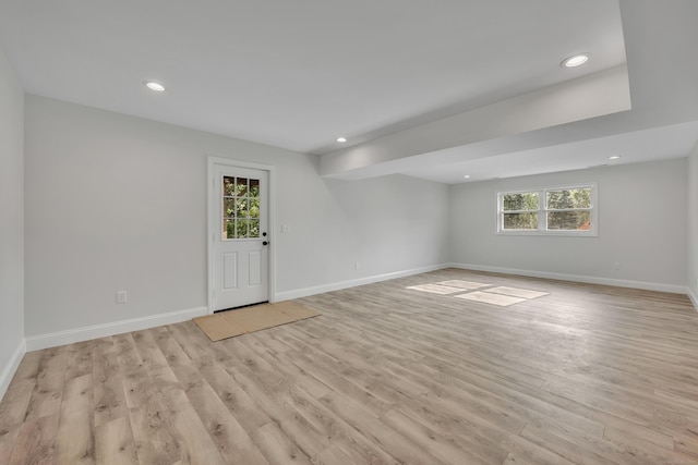 29 Sterling St, New Britain, CT 06053 - unfurnished room with baseboards, recessed lighting, and light wood finished floors