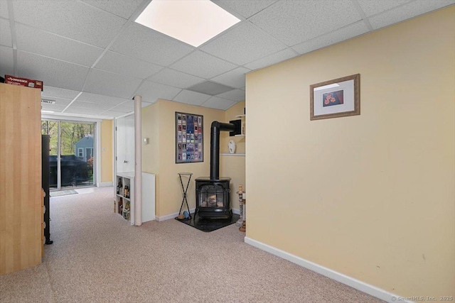 5 Pheasant Run, Guilford, CT 06437 - hall with a paneled ceiling and carpet floors