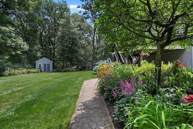 5 Pheasant Run, Guilford, CT 06437 - view of grassy yard featuring a storage unit