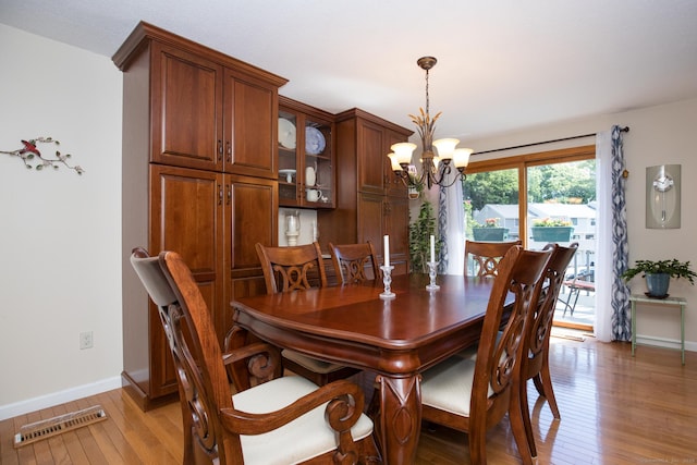 17 Ives Hill Ct Unit 17, Cheshire, CT 06410 - dining room featuring a chandelier, light wood finished floors, and baseboards