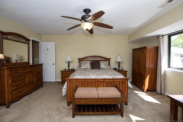 17 Ives Hill Ct Unit 17, Cheshire, CT 06410 - bedroom featuring light colored carpet, ceiling fan, and baseboards