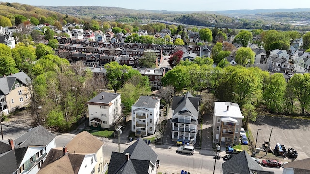drone / aerial view with a residential view