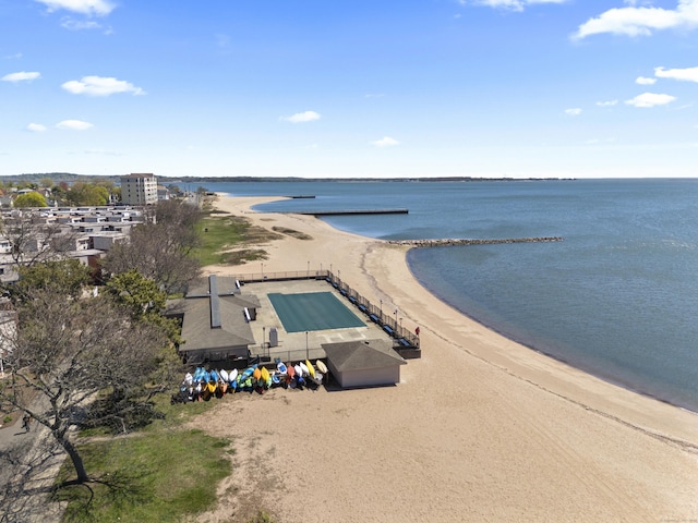 241 W Walk Unit 241, West Haven, CT 06516 - birds eye view of property featuring a water view and a beach view