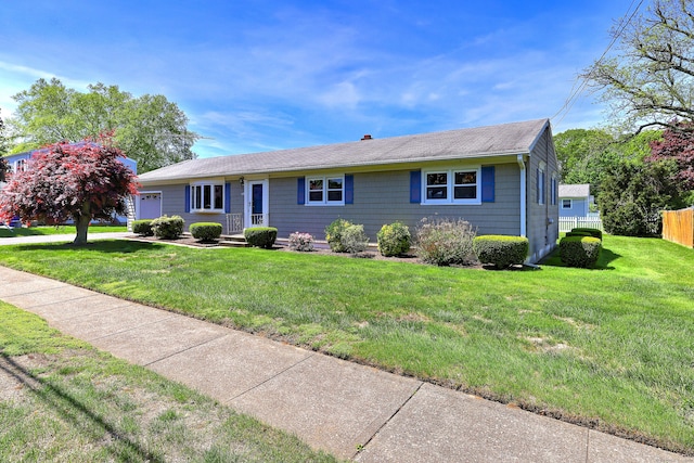 145 Russell Rd, Stratford, CT 06614 - ranch-style house with an attached garage and a shingled roof