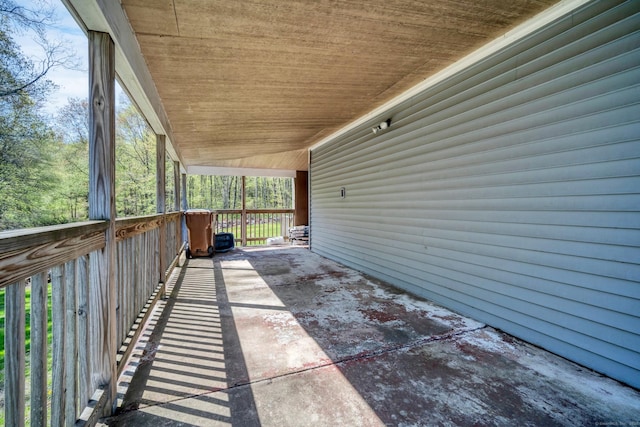view of patio with a carport