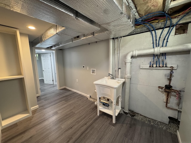 59 Fairfax St, Waterbury, CT 06704 - finished basement with wood finished floors and baseboards