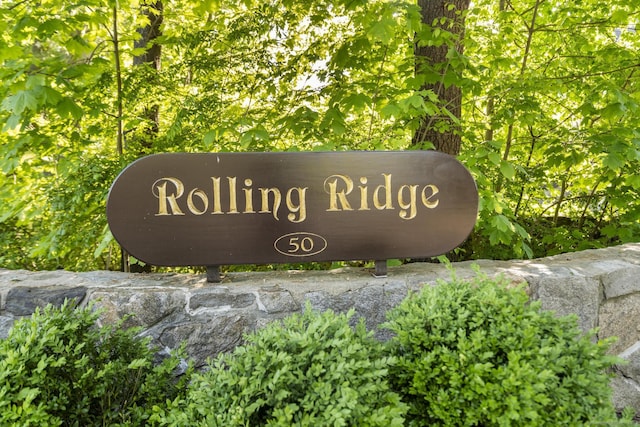 view of community sign