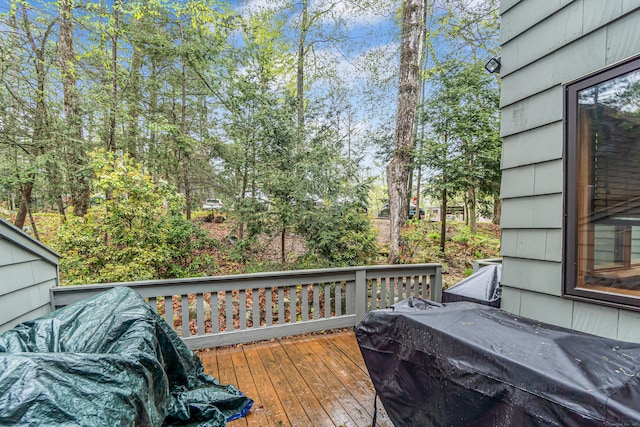 view of wooden deck
