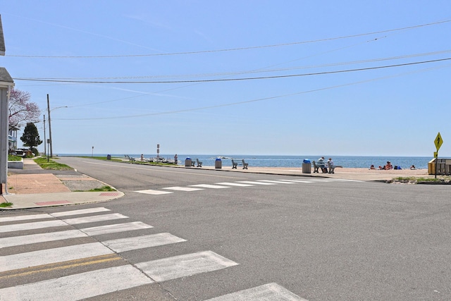 157 Kings Hwy Unit I, Milford, CT 06460 - view of street featuring a water view, street lights, and sidewalks