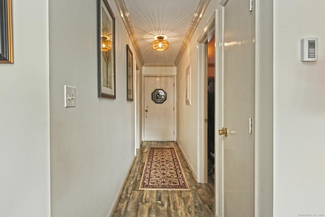 157 Kings Hwy Unit I, Milford, CT 06460 - corridor with crown molding, baseboards, and wood finished floors